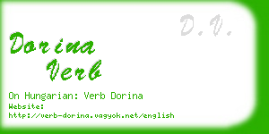 dorina verb business card